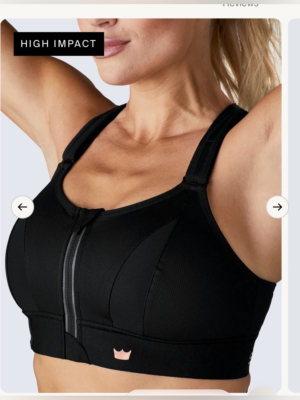 SheFit Ultimate Sports Bra Black High Support , Size 1Luxe